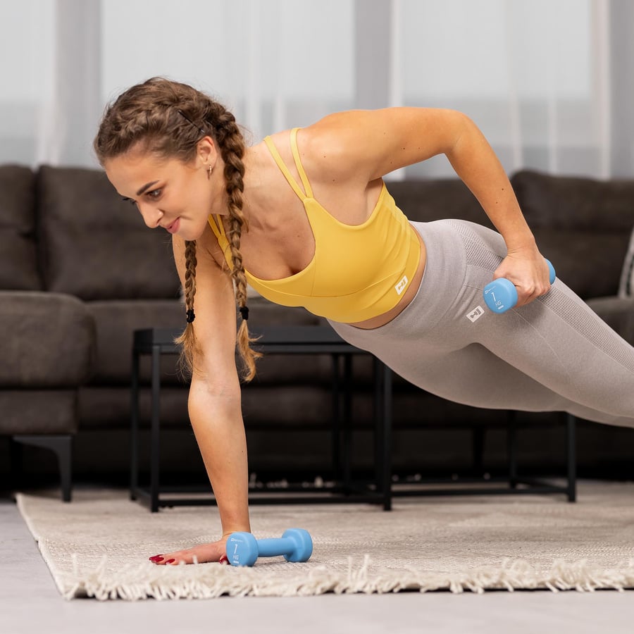 Zestaw hantelek winylowych okrą