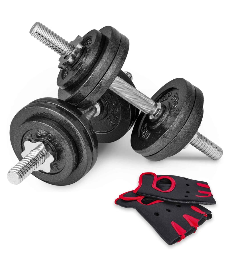Cast Iron Dumbbell Set 2x15kg w