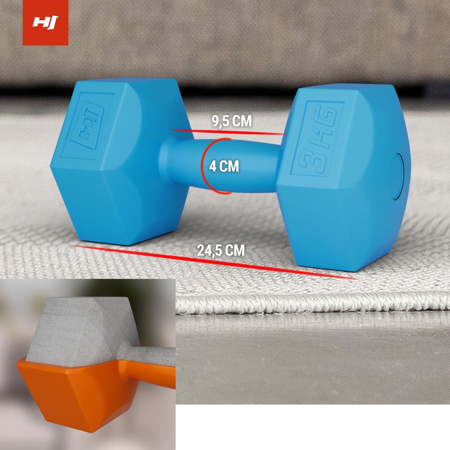 Hantelki DS 2x3kg wymiary