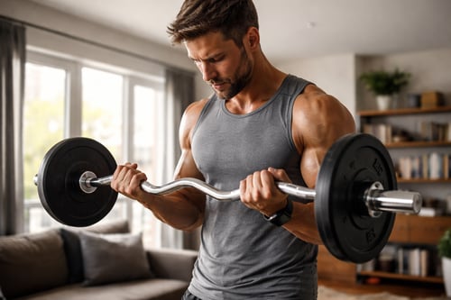 Bicepsový zdvih na kladke s EZ tyčou: úchopy, variácie a technika cvičenia