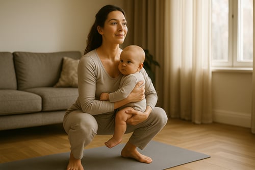 Cvičenie s bábätkom: bezpečný návrat do formy po pôrode. Pohyb, ktorý baví mamu aj dieťa.