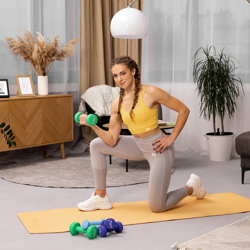 Zestaw hantelek winylowych okrą