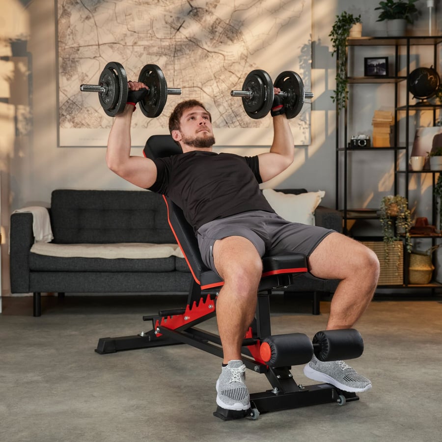 Zestaw hantli żeliwnych, gryfy