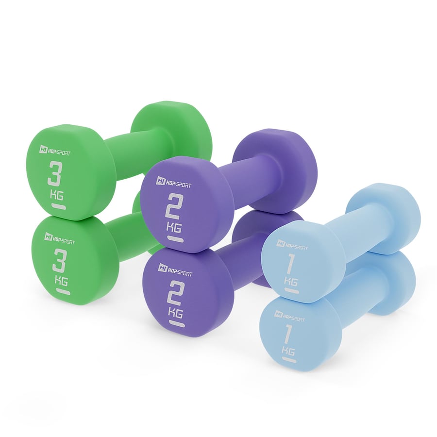 Zestaw hantelek winylowych okrą