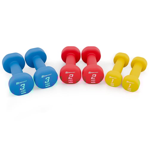 Zestaw hantelek winylowych okrą