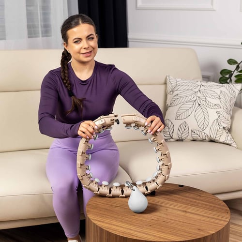 hula hop beżowe z obciążeniem H