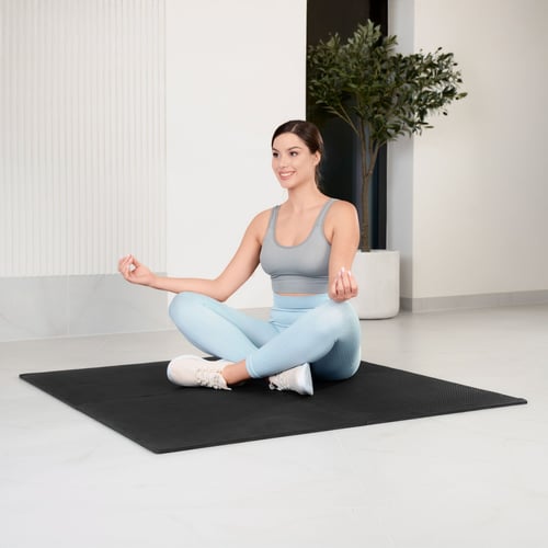 Mata puzzle EVA 1cm czarna - 4