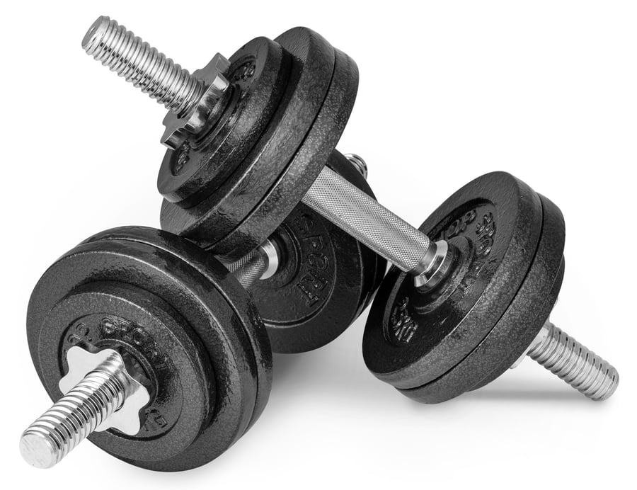 Cast Iron Dumbbell Set 2x15kg w