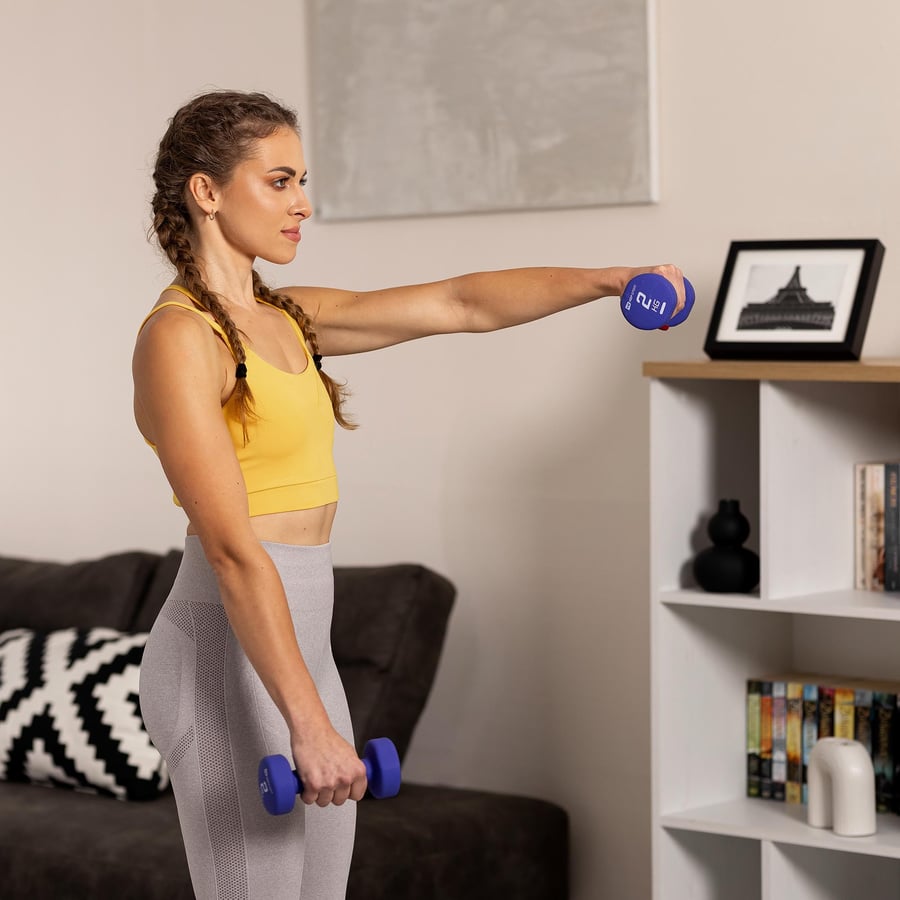 Zestaw hantelek winylowych okrą