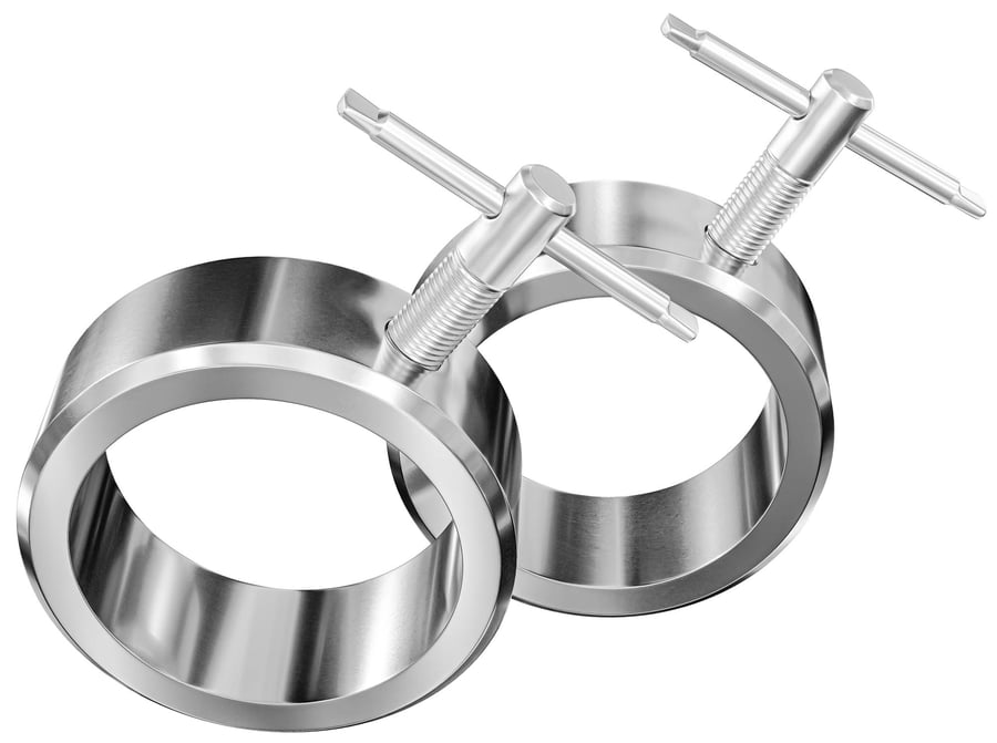 Zestaw metalowych zacisków na s