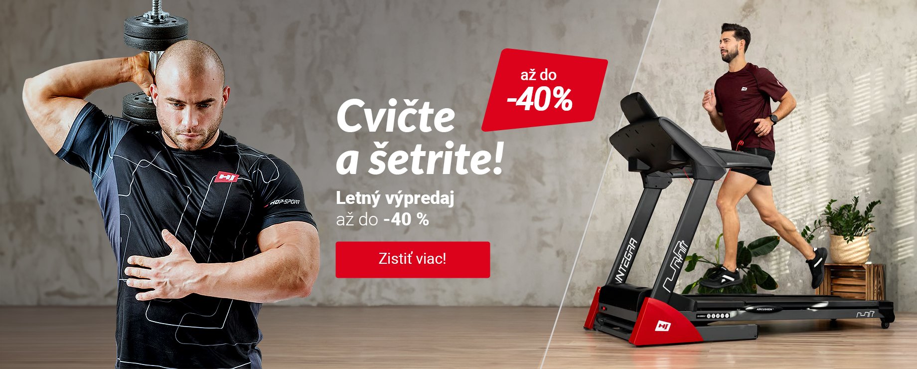 Cvičte a šetrite! Letný výpredaj až do -40 %