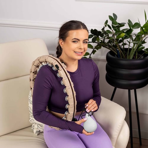 hula hop beżowe z obciążeniem H