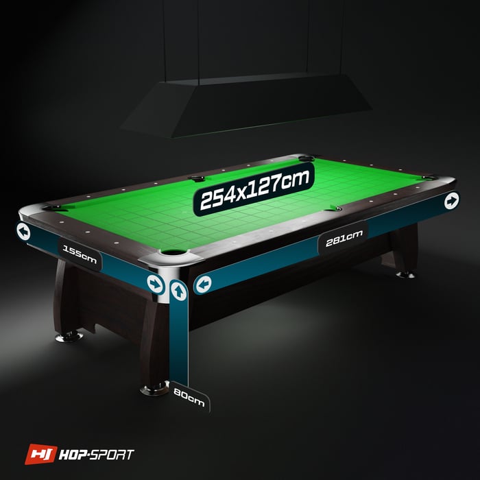 Biliardový stôl Vip Extra 9 FT hnedo/zelený | Hop-Sport.sk