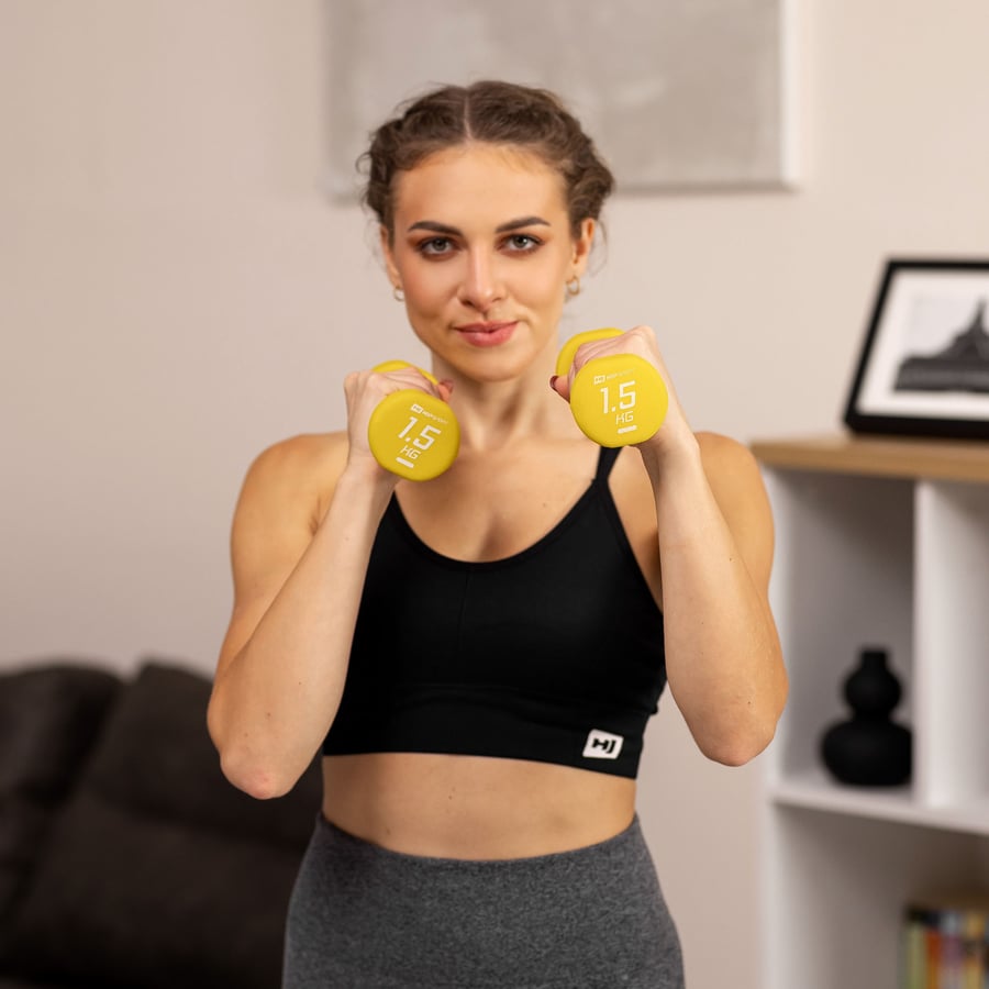 Zestaw hantelek winylowych okrą