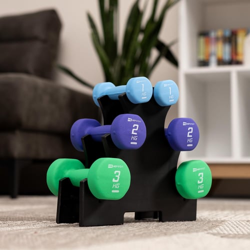 Zestaw hantelek winylowych okrą